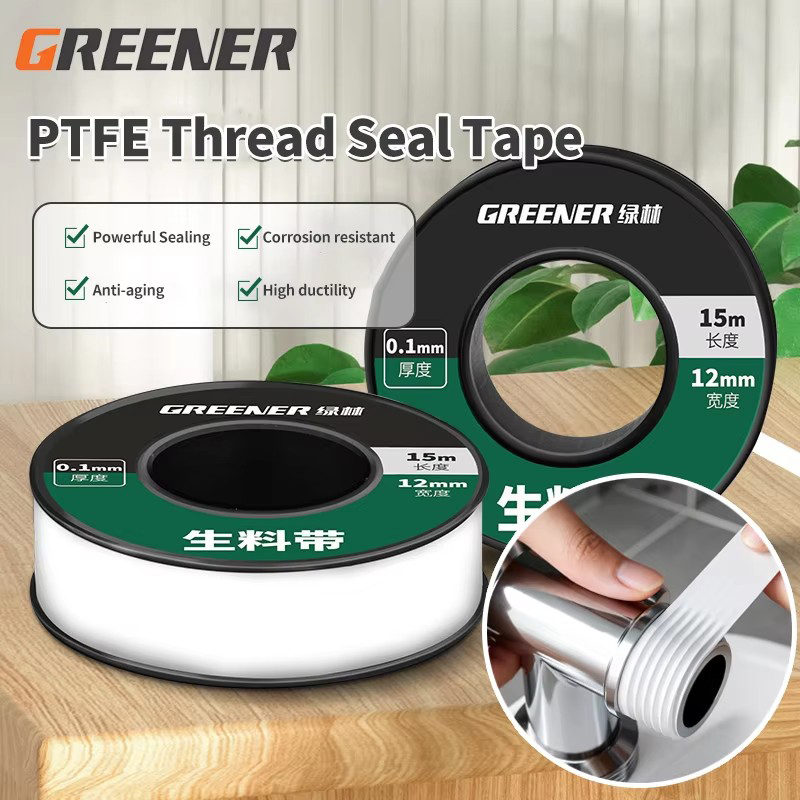 Plumbing Tape Ptfe - GREENERY Cinta Selladora de Plomería de