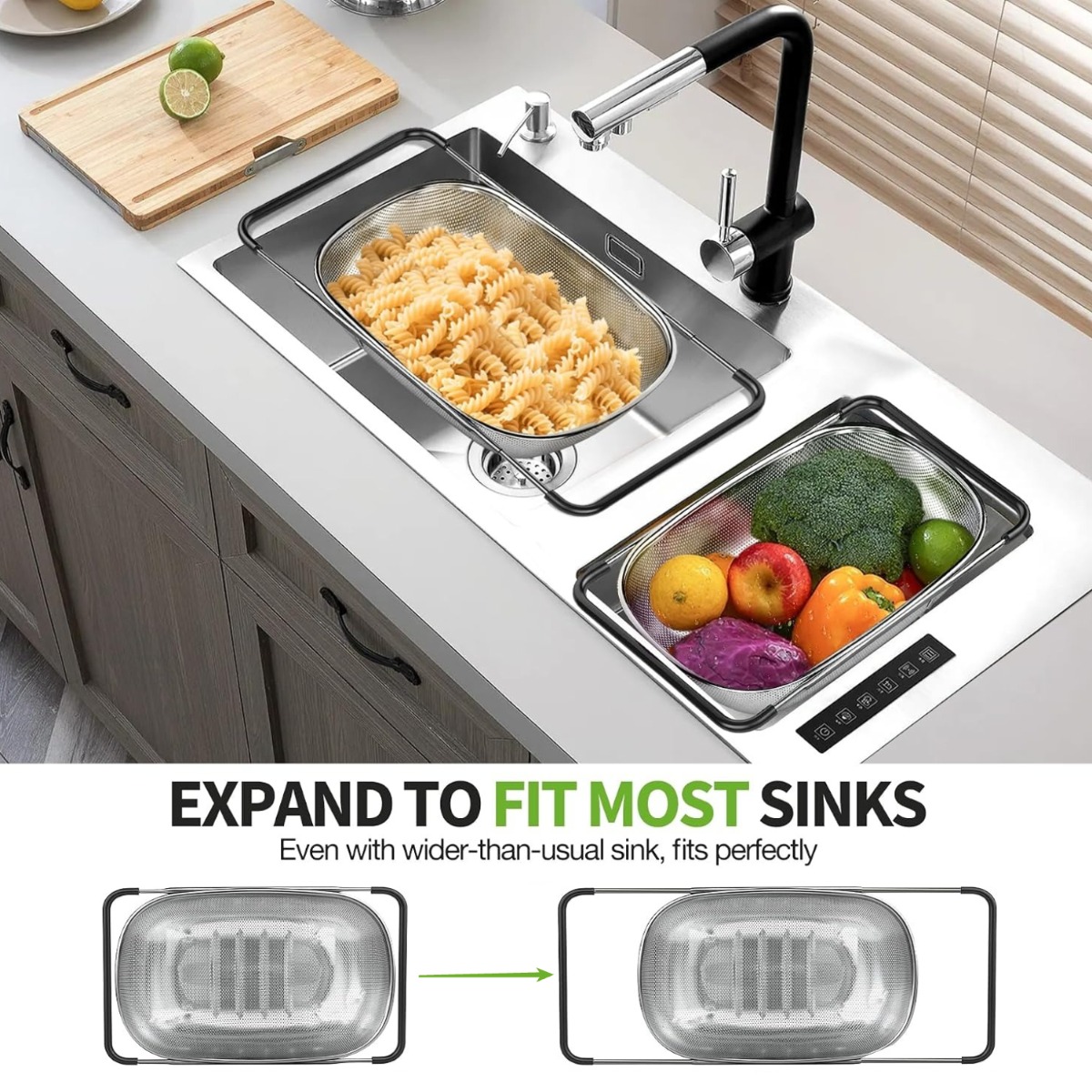 Colador de fregadero, cesta co - Sink Drain Strainer reseña y precio