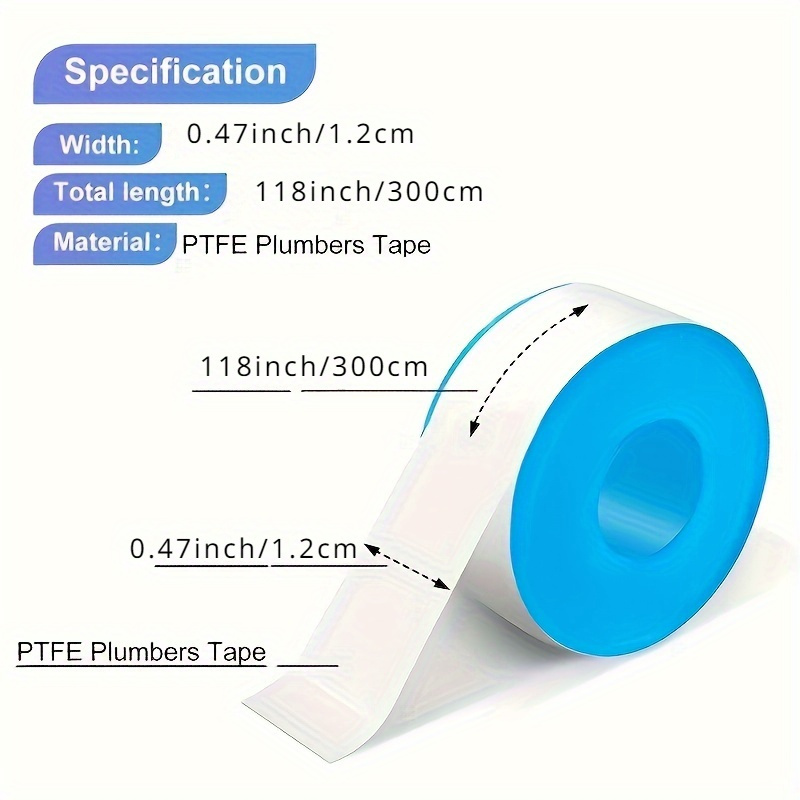 3/6/10 piezas de cinta para tu - Plumbing Tape Ptfe reseña y precio